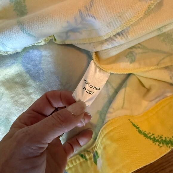 Appleseed Yellow Floral Vintage Womens Jacket XL Lavender Butterfly Cotton - Picture 6 of 9